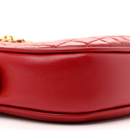 Celine Calfskin Quilted Small C Charm Bag Red 9 of 12