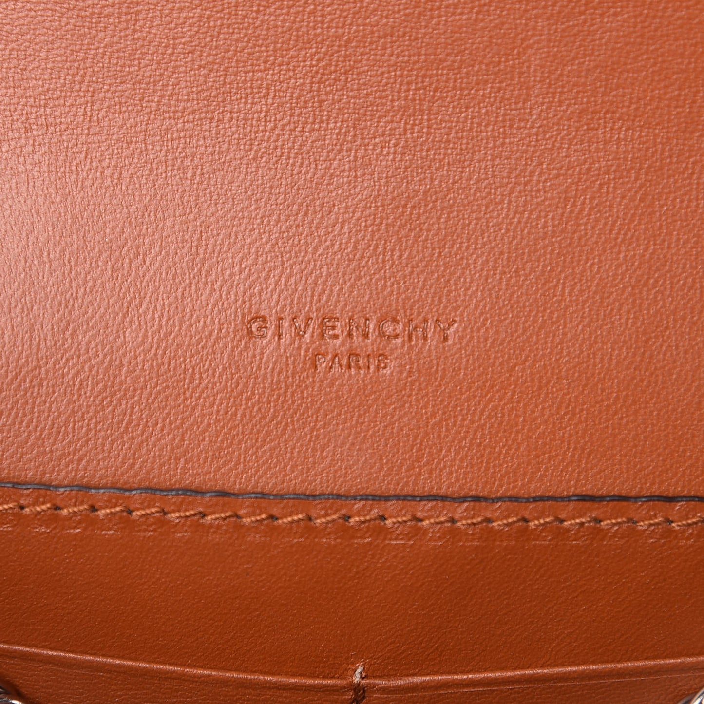 Lambskin Emblem Chain Wallet Cyclamen