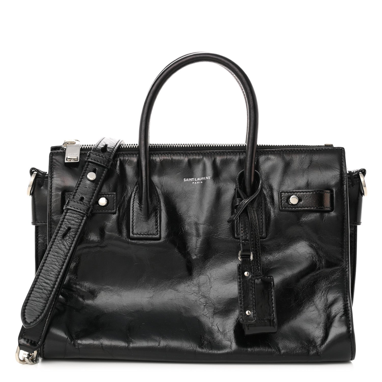 Saint Laurent Glace Calfskin Baby Souple Sac De Jour Black 1 of 10
