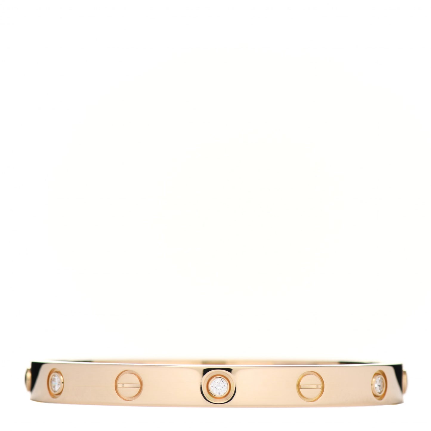 18K Yellow Gold 6 Diamond LOVE Bracelet 16