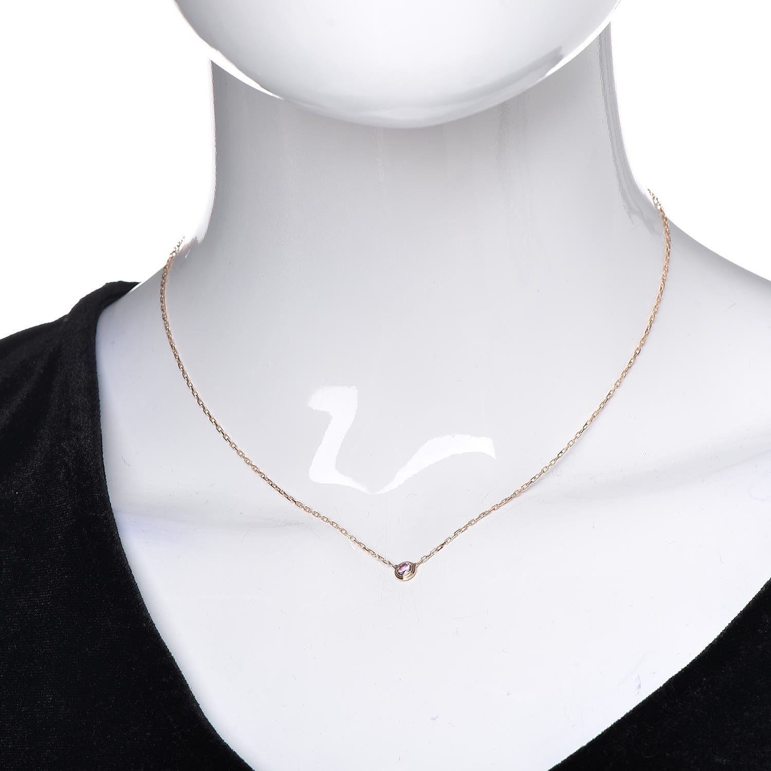 Cartier 18K Pink Gold Pink Sapphire D'Amour Pendant Necklace 2 of 6