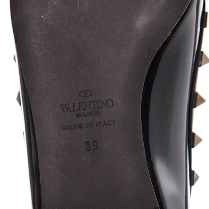 Valentino Garavani Patent Rockstud Ballerina Flats 39 Black 6 of 9