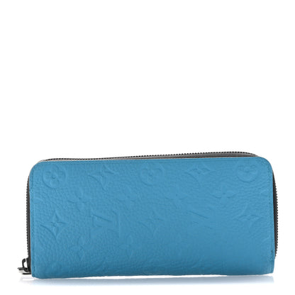 Louis Vuitton Taurillon Monogram Zippy Vertical Wallet Turquoise 1 of 12