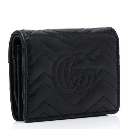 Gucci Calfskin Matelasse GG Marmont Card Case Black 2 of 4