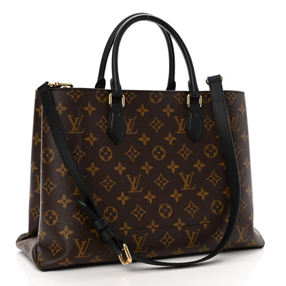 Louis Vuitton Monogram Flower Tote Black 3 of 9
