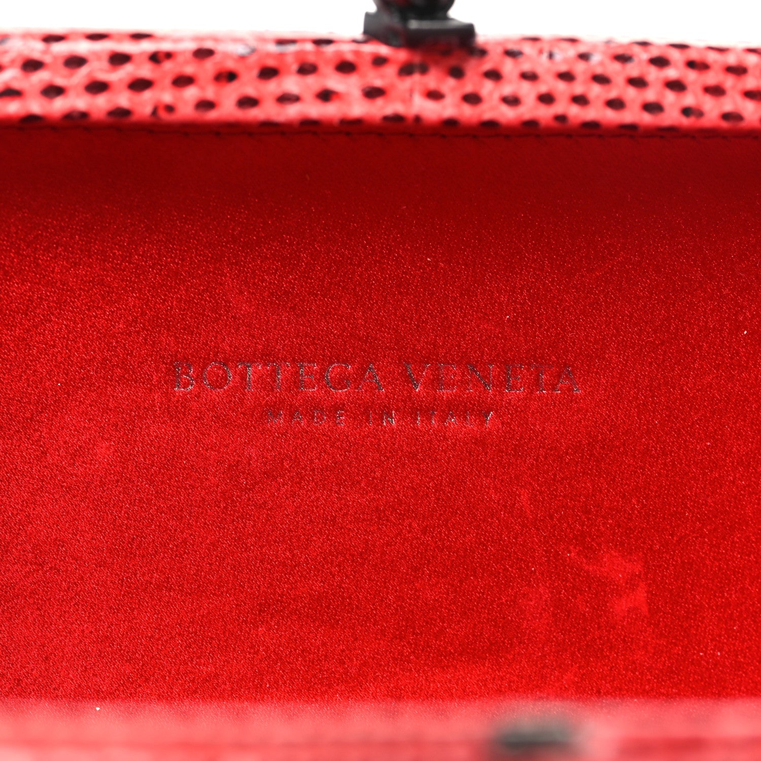 Bottega Veneta Satin Intreccio Impero Ayers Knot Clutch Red 6 of 7
