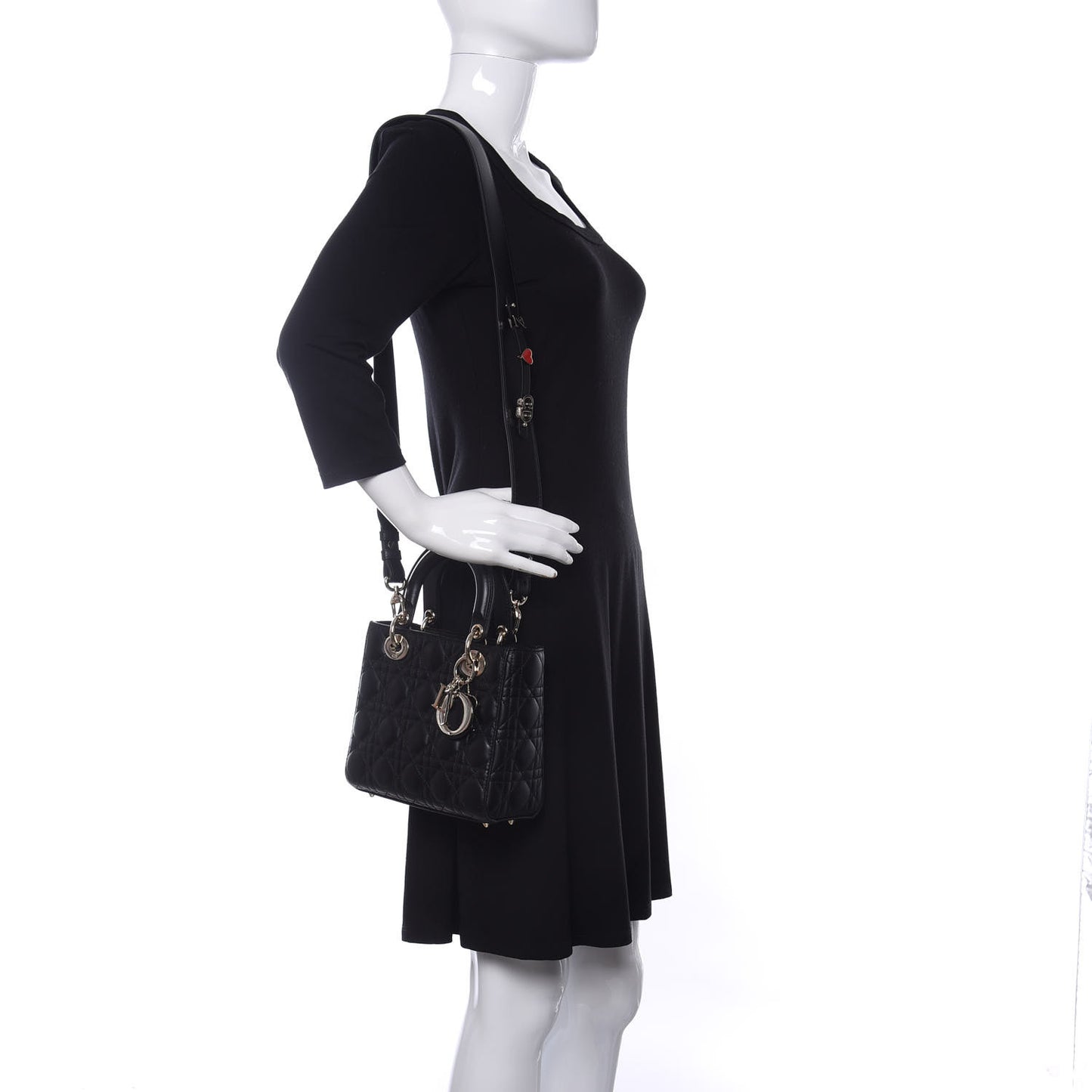 Lambskin Cannage Small My ABCDior Lady Dior Black