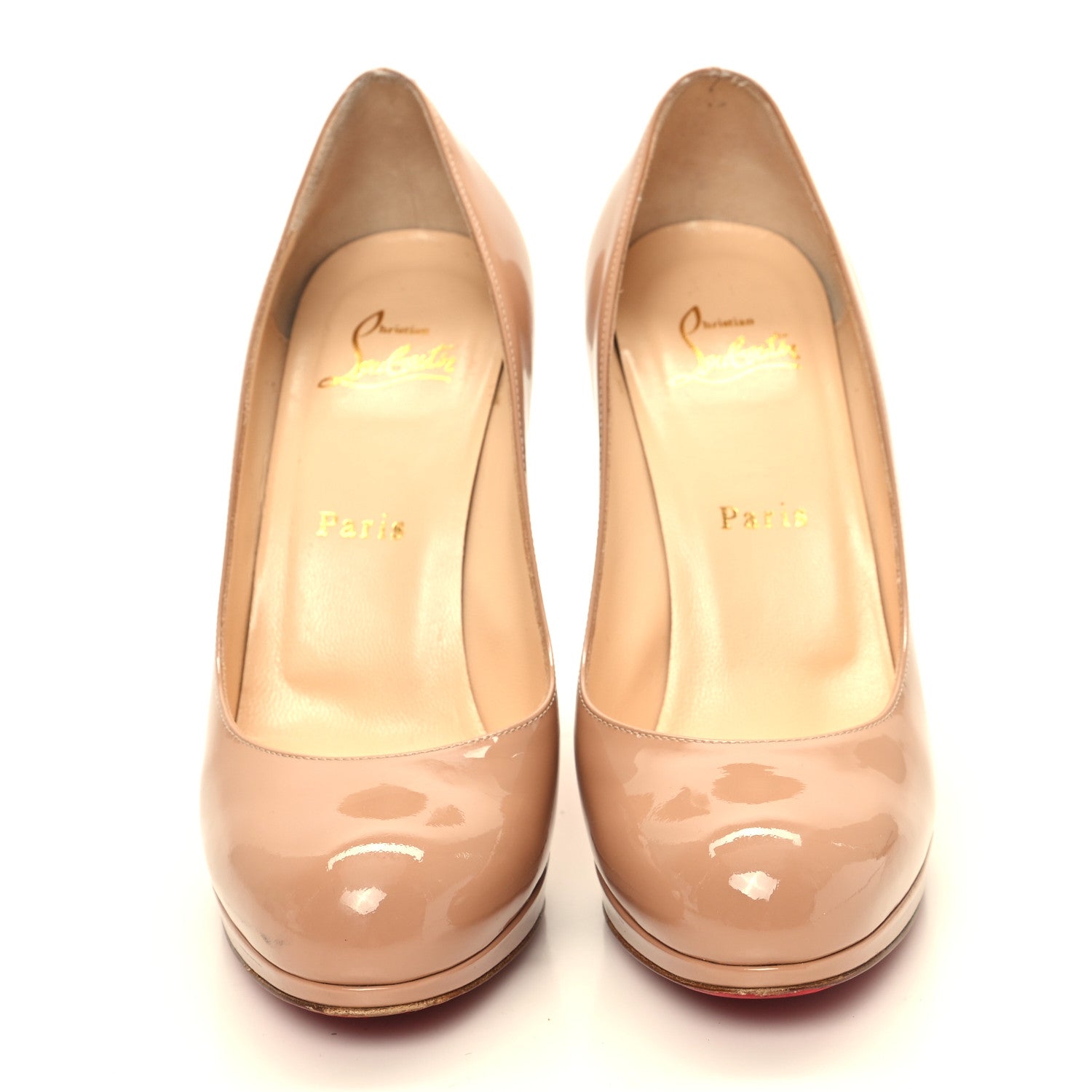 Christian Louboutin Patent New Simple 120 Pumps 37.5 Nude 2 of 9