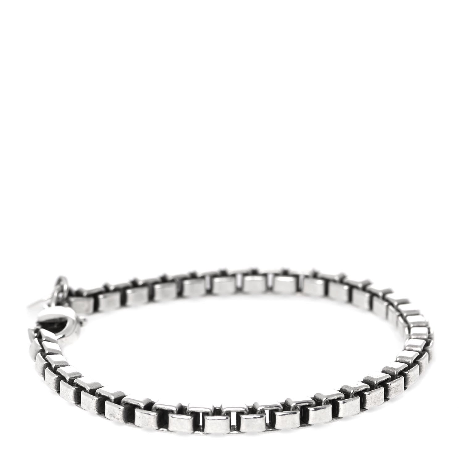 Tiffany Sterling Silver 4mm Venetian Link Bracelet 1 of 6