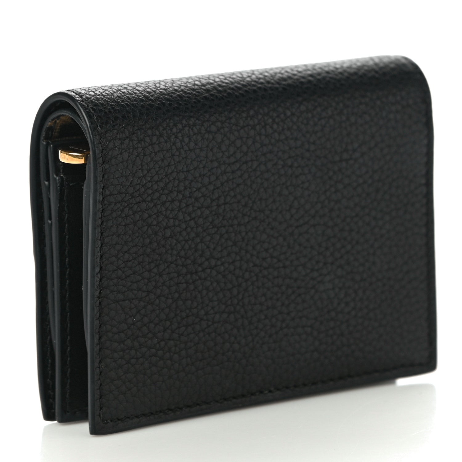 Salvatore Ferragamo Grained Calfskin Gancini Wallet Black 3 of 10