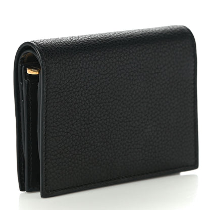 Salvatore Ferragamo Grained Calfskin Gancini Wallet Black 3 of 10