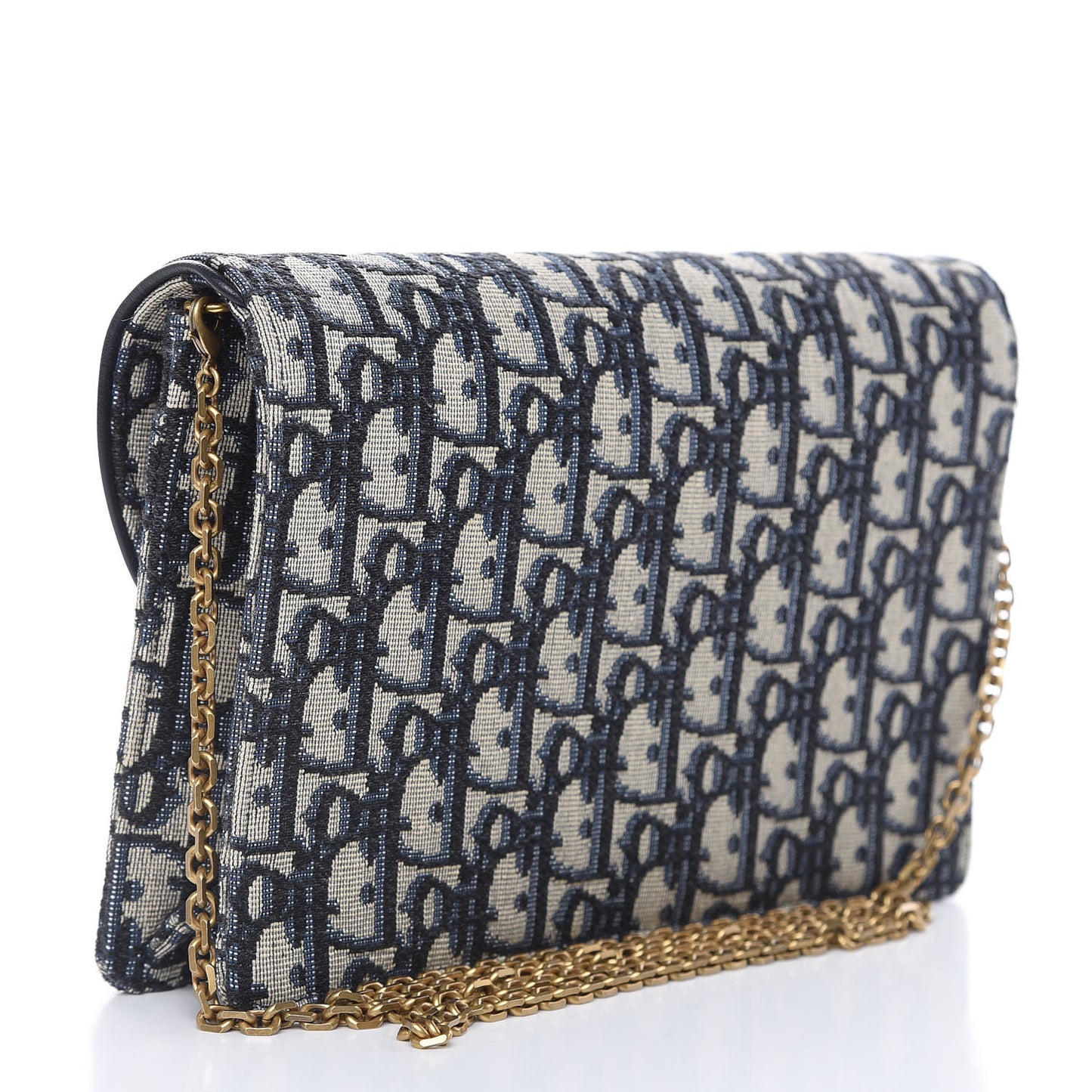 Oblique Saddle Chain Pouch Blue
