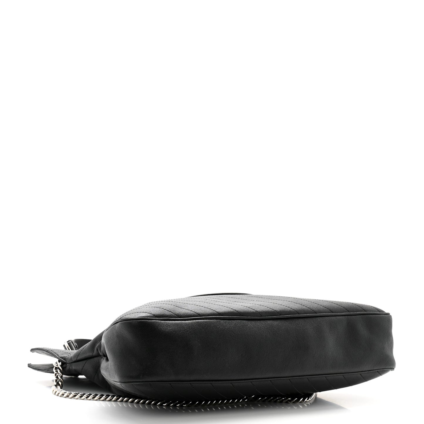 Sakai Be Green Calfskin Diagonal Stitched Medium Blondie Tote Black