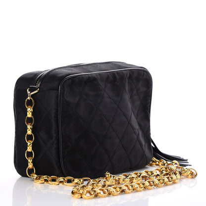 Chanel Quilted Satin CC Camera Bag Black 3 of 10