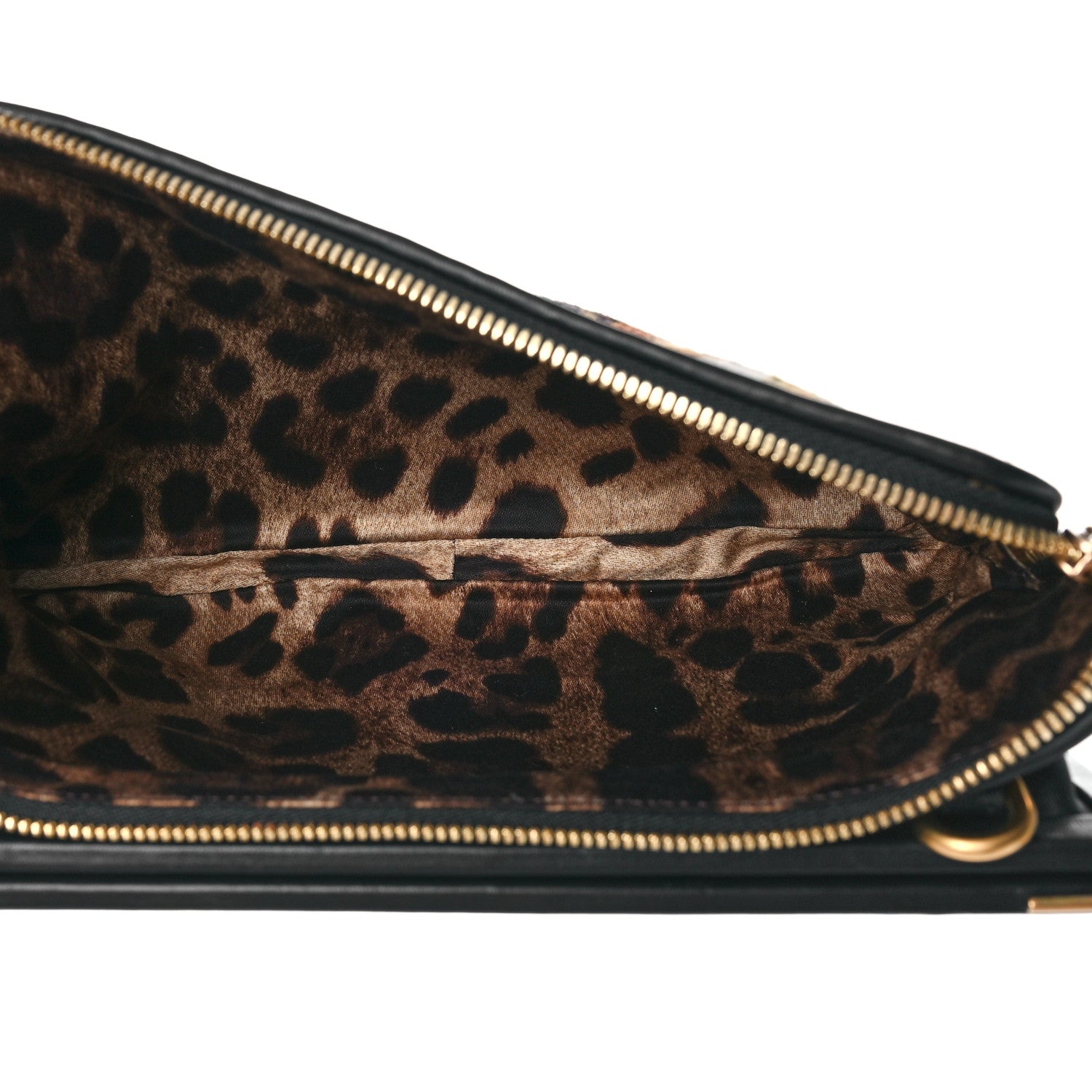 Dolce & Gabbana Calfskin Printed Clutch Black Multicolor 5 of 10