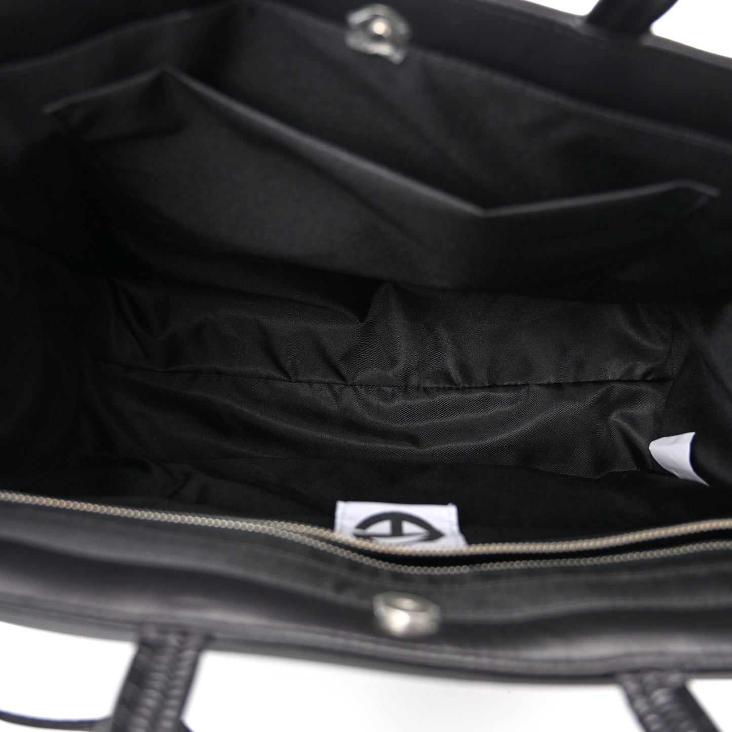 Nylon Large Puff Shopping Bag Black