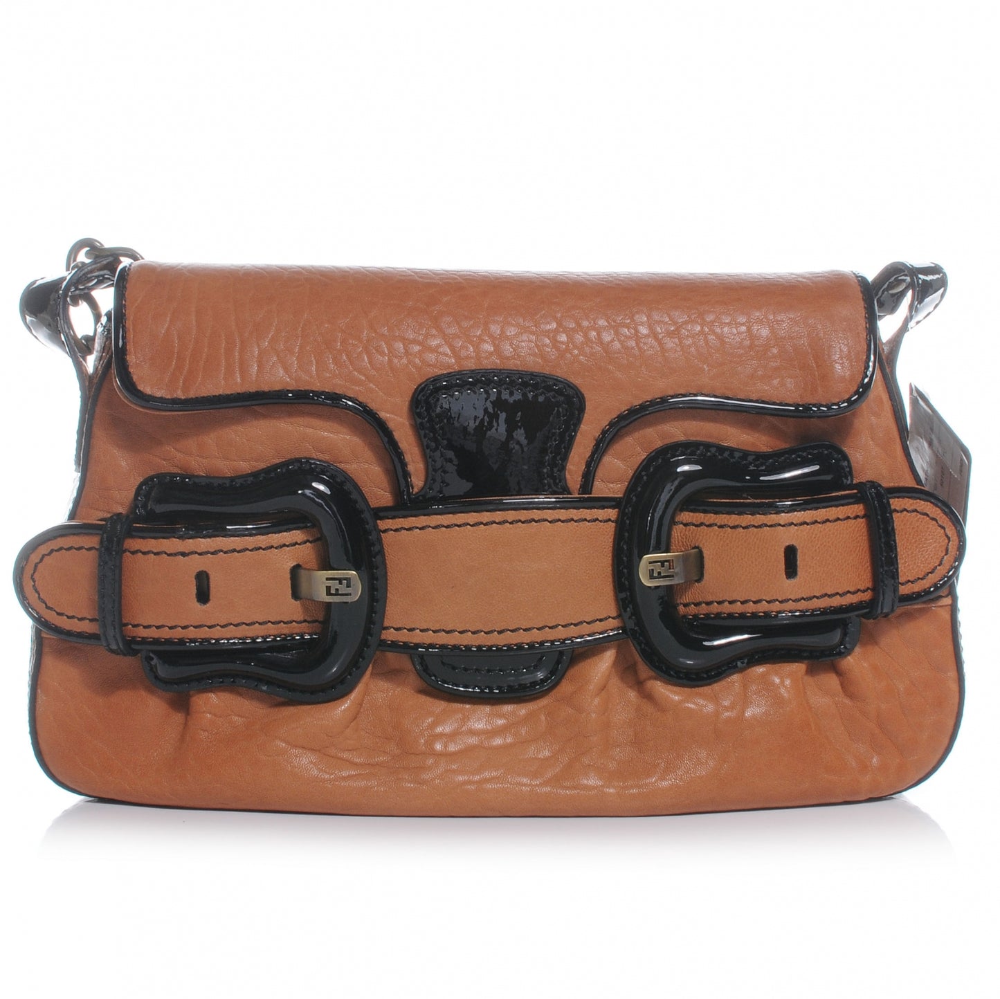 Nappa B Bis Flap Bag Tan