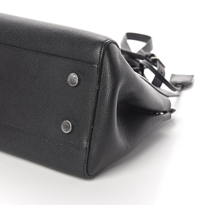 Saint Laurent Grained Calfskin Small Cabas Rive Gauche Black 8 of 8