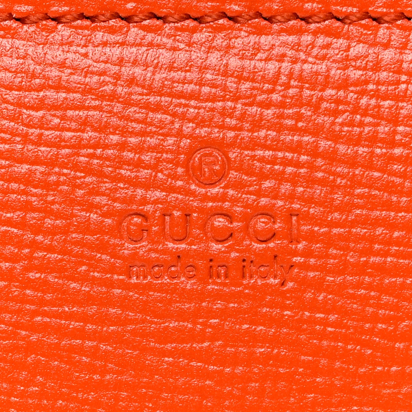 Azalea Calfskin Enamel Horsebit 1955 Wallet On Chain Deep Orange