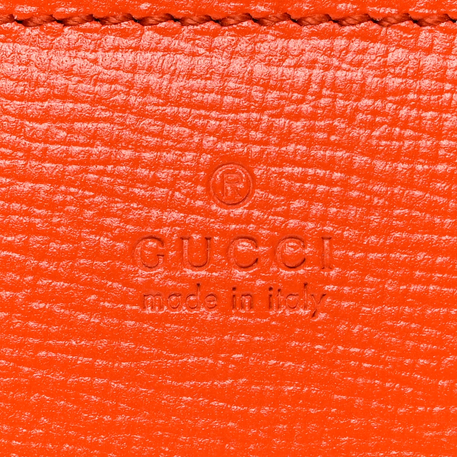 Gucci Azalea Calfskin Enamel Horsebit 1955 Wallet On Chain Deep Orange 6 of 14