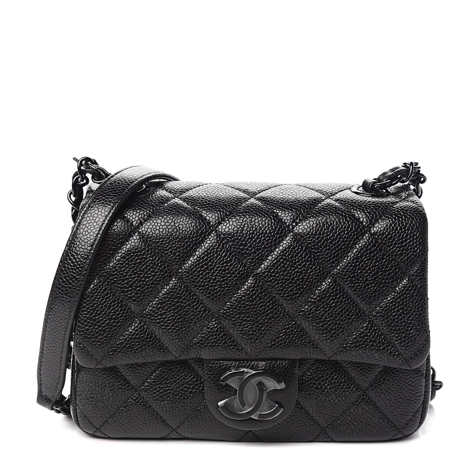 Chanel Caviar Quilted Incognito Mini Square Flap Black 1 of 11