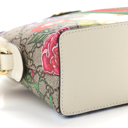 Gucci GG Supreme Monogram Flora Web GG Small Ophidia Dome Shoulder Bag White 8 of 9