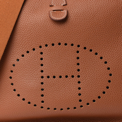 Hermes Taurillon Clemence Evelyne III PM Gold 10 of 11