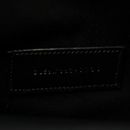 Saint Laurent Grain De Poudre Matelasse Chevron Monogram Envelope Clutch Black 7 of 12