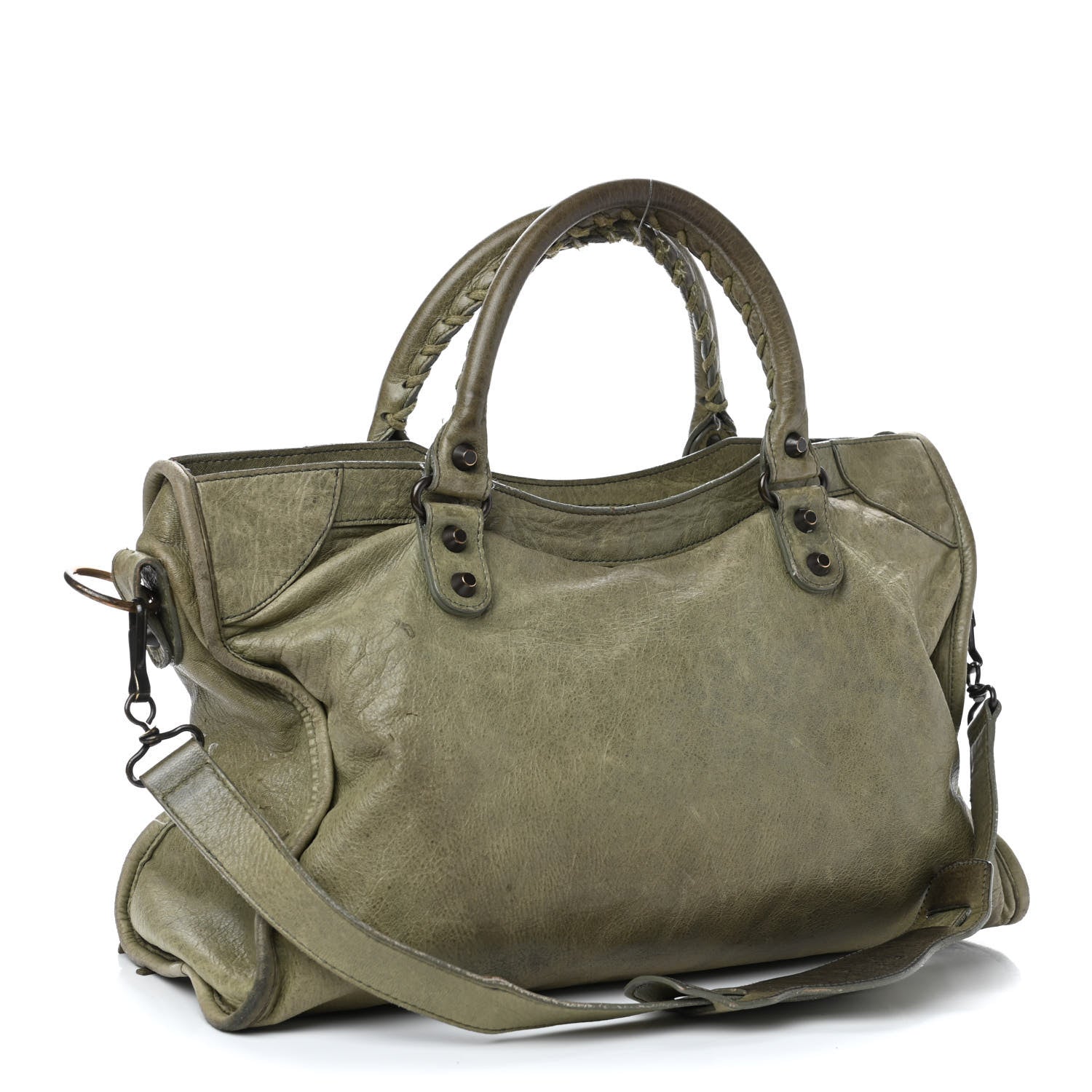 Balenciaga Agneau Classic Hardware City Vert Militaire 2 of 15