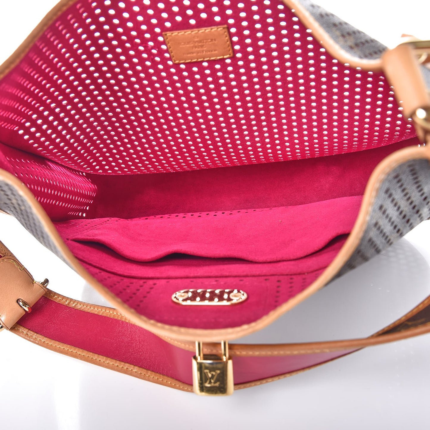 Monogram Perforated Musette Fuchsia