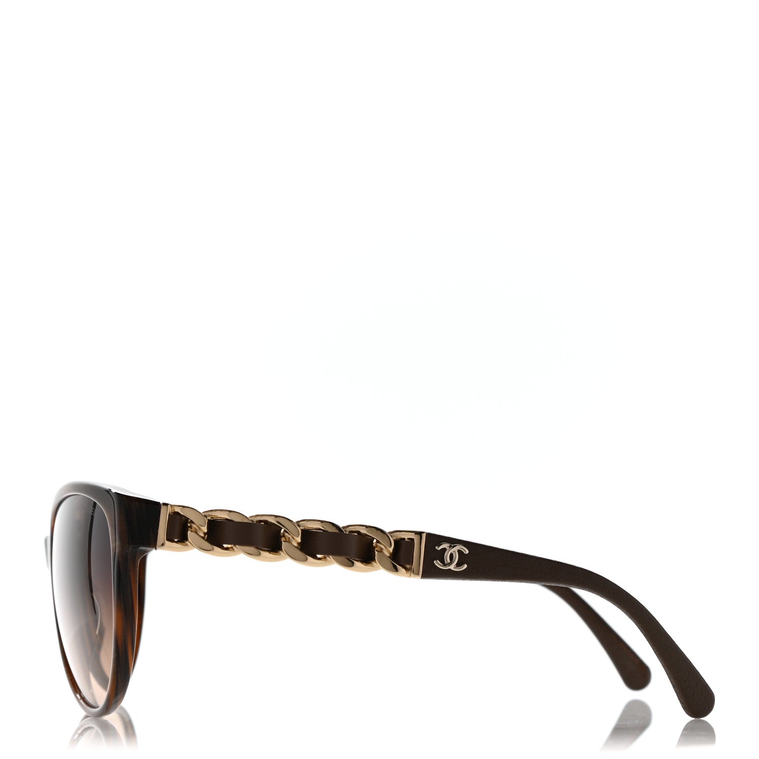 Chanel Acetate CC Chain Sunglasses 5215Q Tortoise Brown 3 of 8