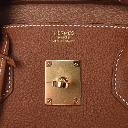 Hermes Togo Birkin 30 Gold 6 of 8