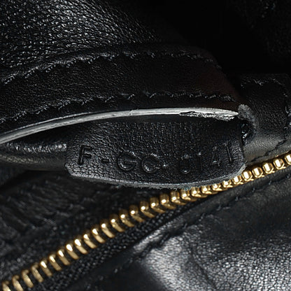 Celine Crocodile Embossed Medium Trapeze Black 8 of 8