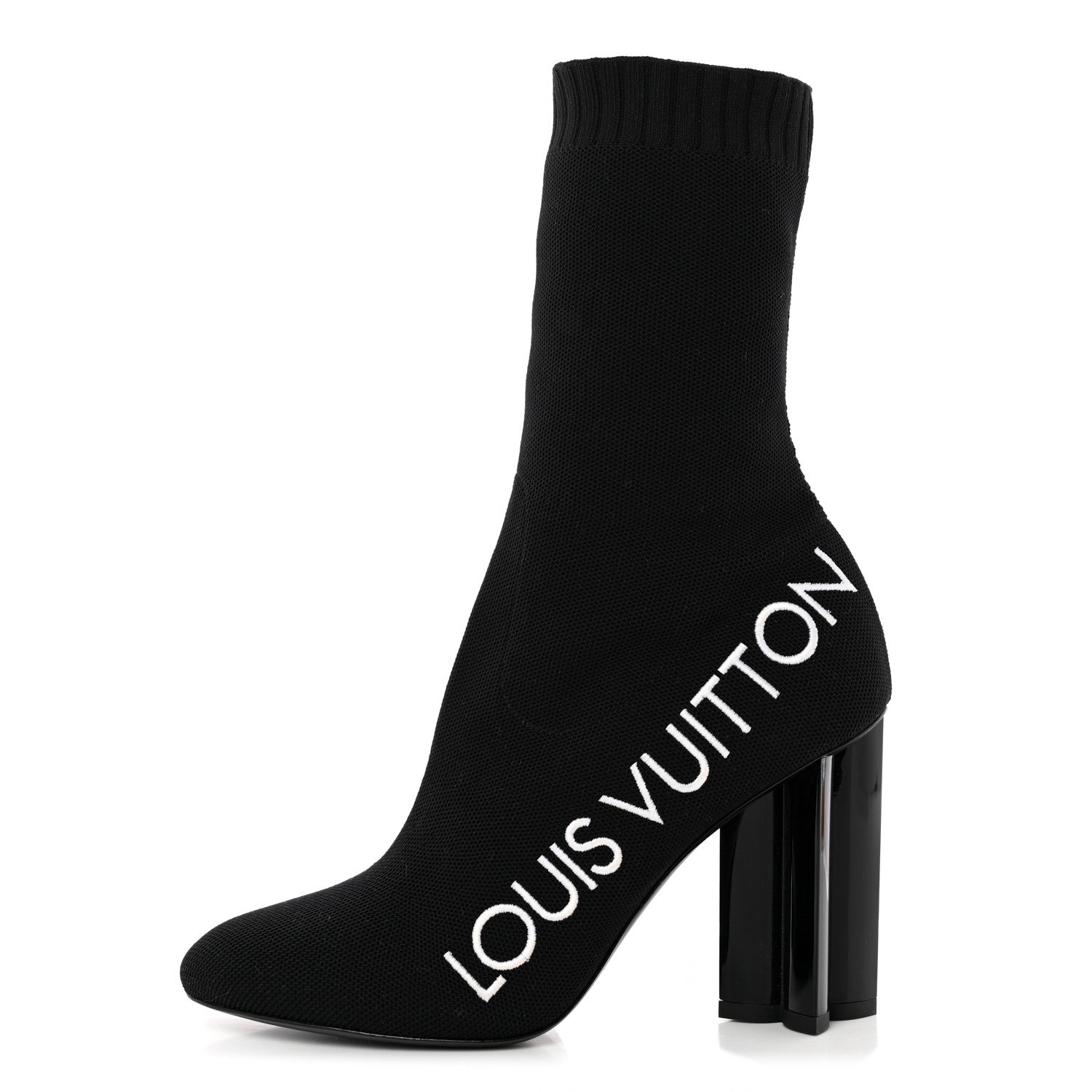 Louis Vuitton Stretch Fabric Silhouette Ankle Boots 36.5 Black 1 of 8