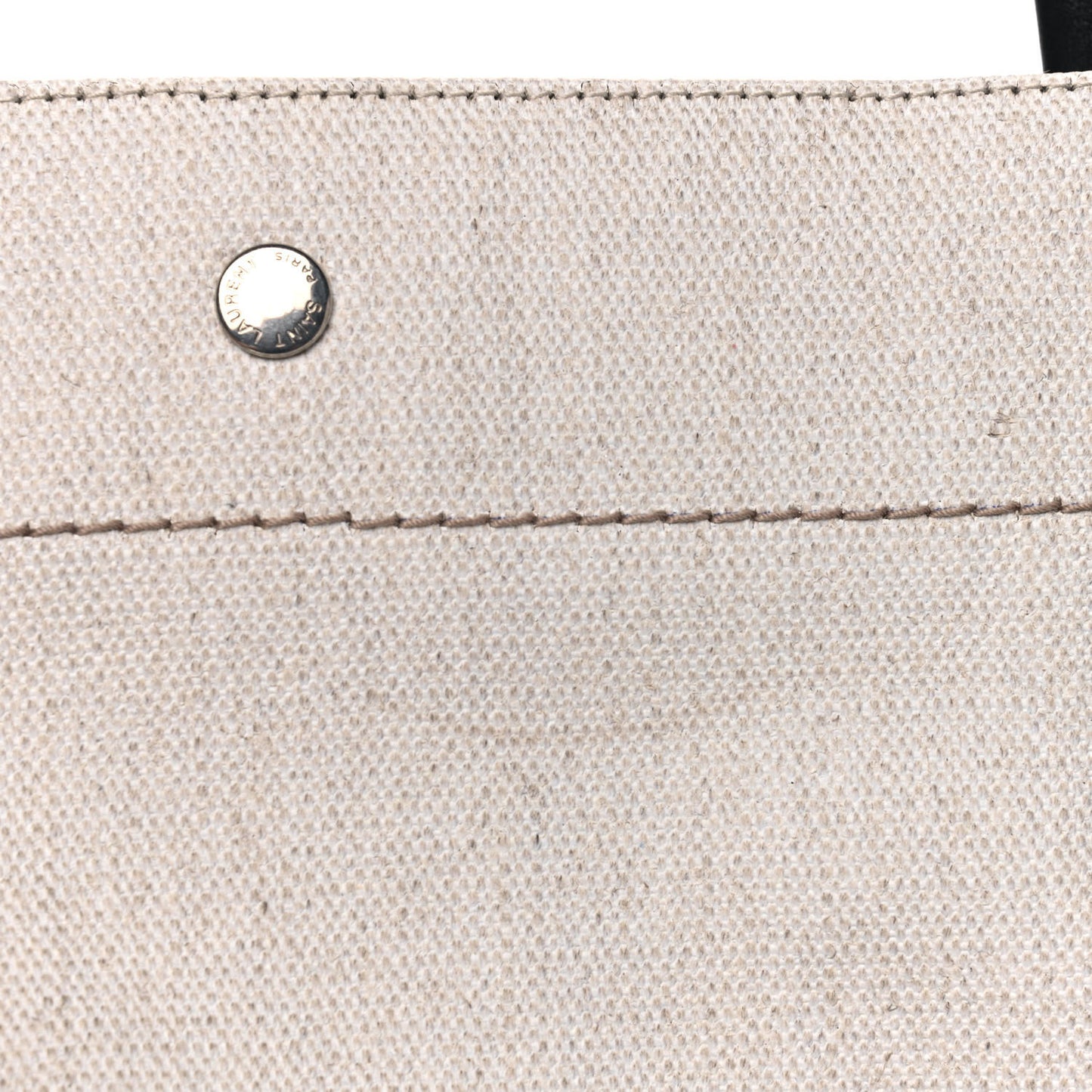 Linen Calfskin Rive Gauche Tote Optic White