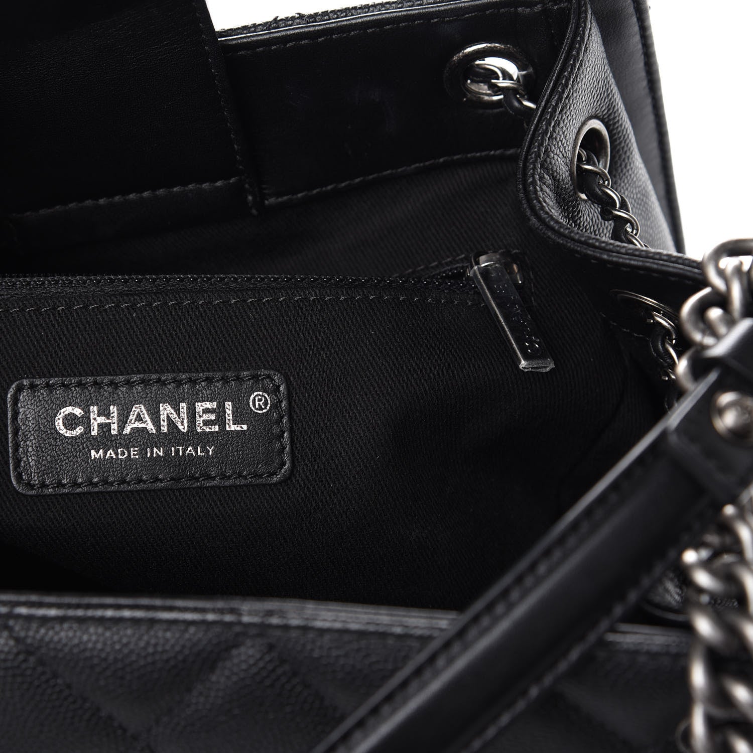 Chanel Caviar Quilted Medium CC Bucket Bag Black 8 of 10