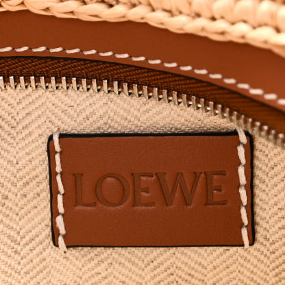 Loewe Calfskin Raffia Paulas Ibiza Pochette Bag Natural Tan 6 of 10