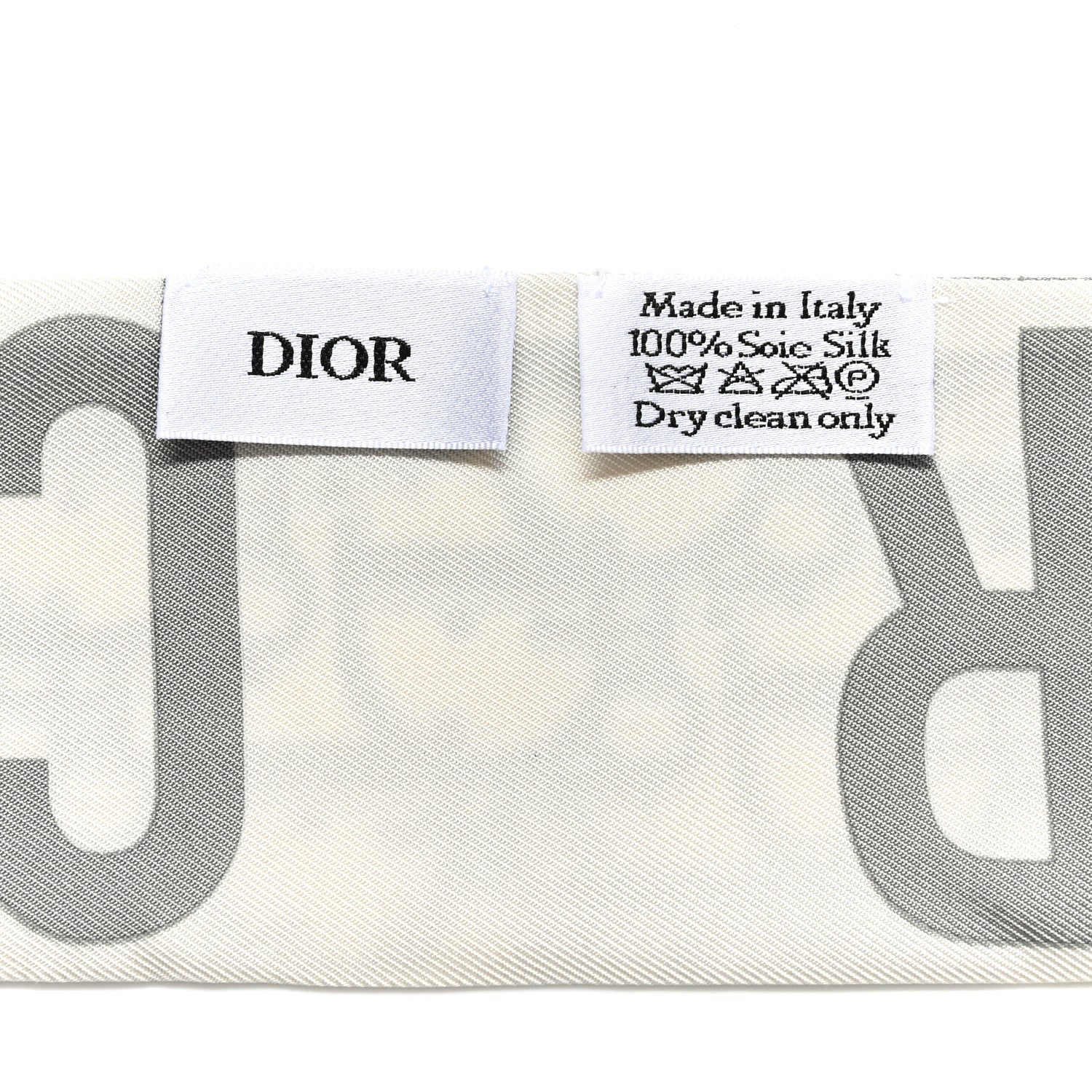 Christian Dior Silk Oblique Mitzah Scarf Grey 3 of 6