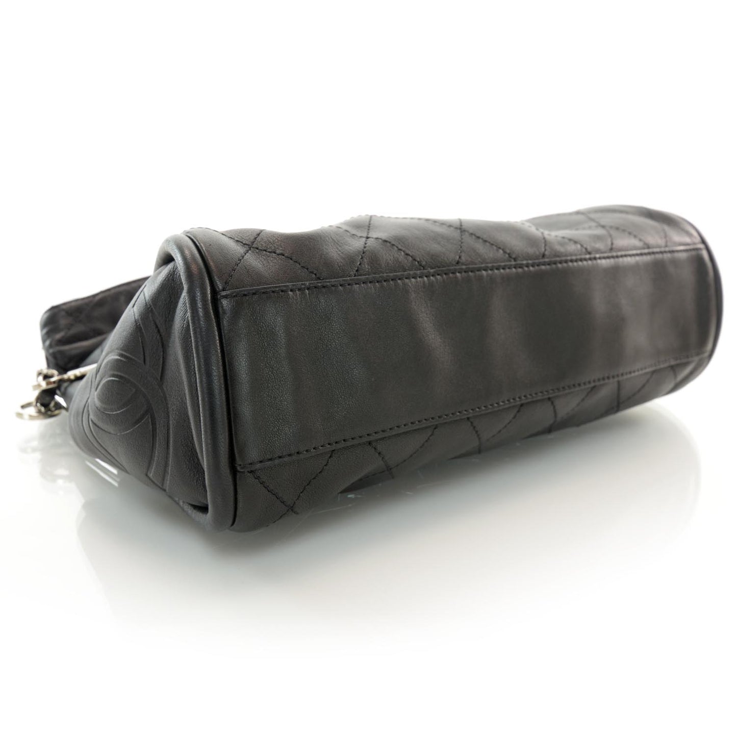 Lambskin Medium Ultimate Soft Tote Black