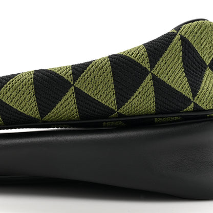 Prada Jacquard Calfskin Triangolo Symbole Embroidered Mini Triangle Double Bag Black Edera 10 of 10
