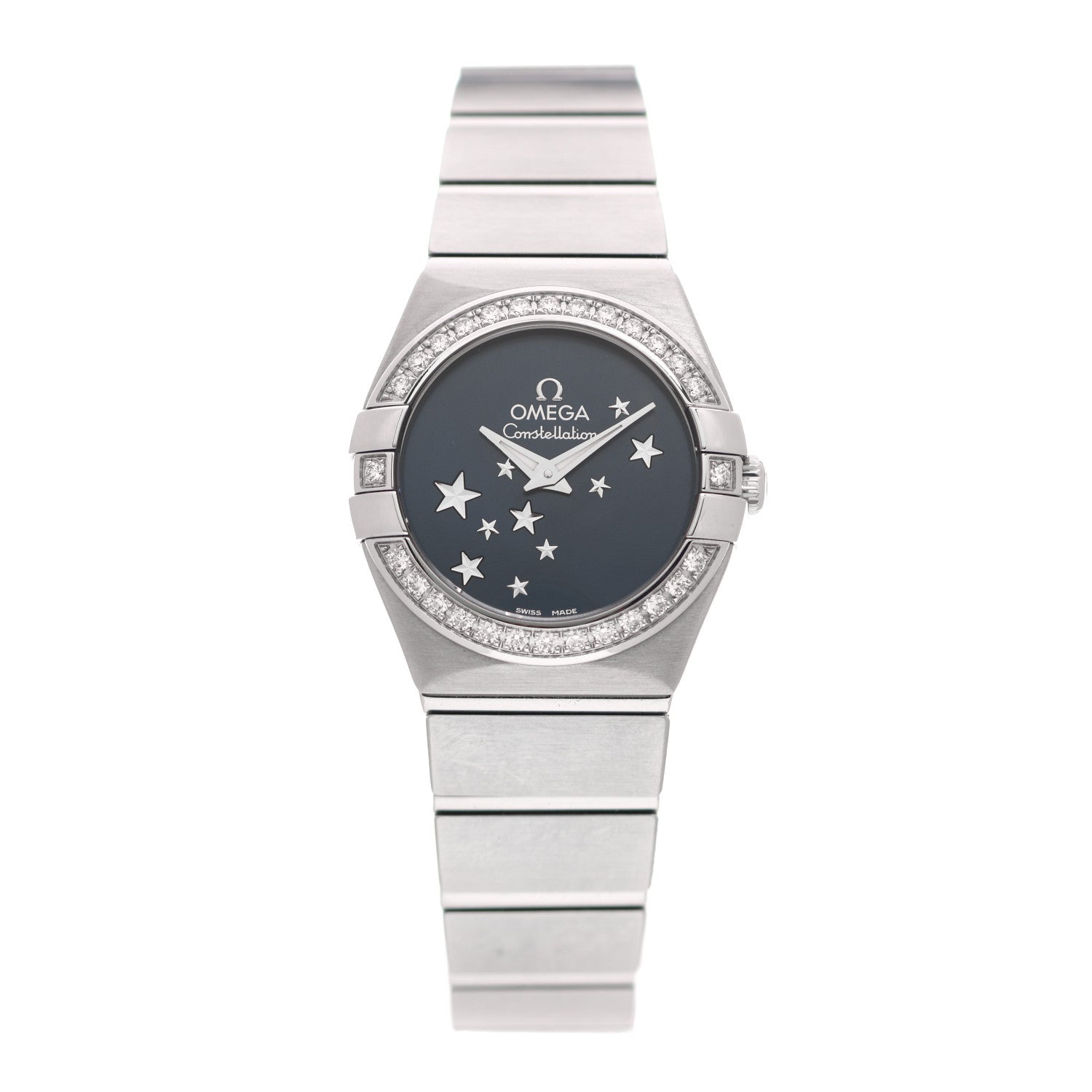 Omega Stainless Steel Diamond Bezel 24mm Constellation Quartz Watch Blue 123.15.24.60.03.001 1 of 4
