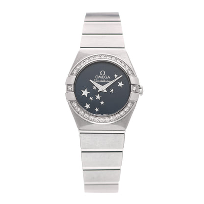 Omega Stainless Steel Diamond Bezel 24mm Constellation Quartz Watch Blue 123.15.24.60.03.001 1 of 4