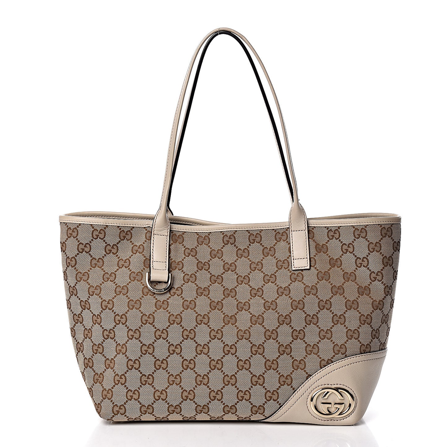 Monogram Medium New Britt Tote Off White