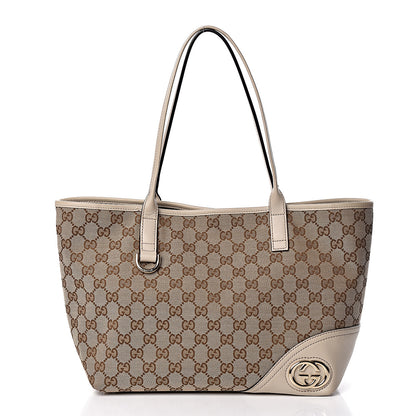 Gucci Monogram Medium New Britt Tote Off White 1 of 15