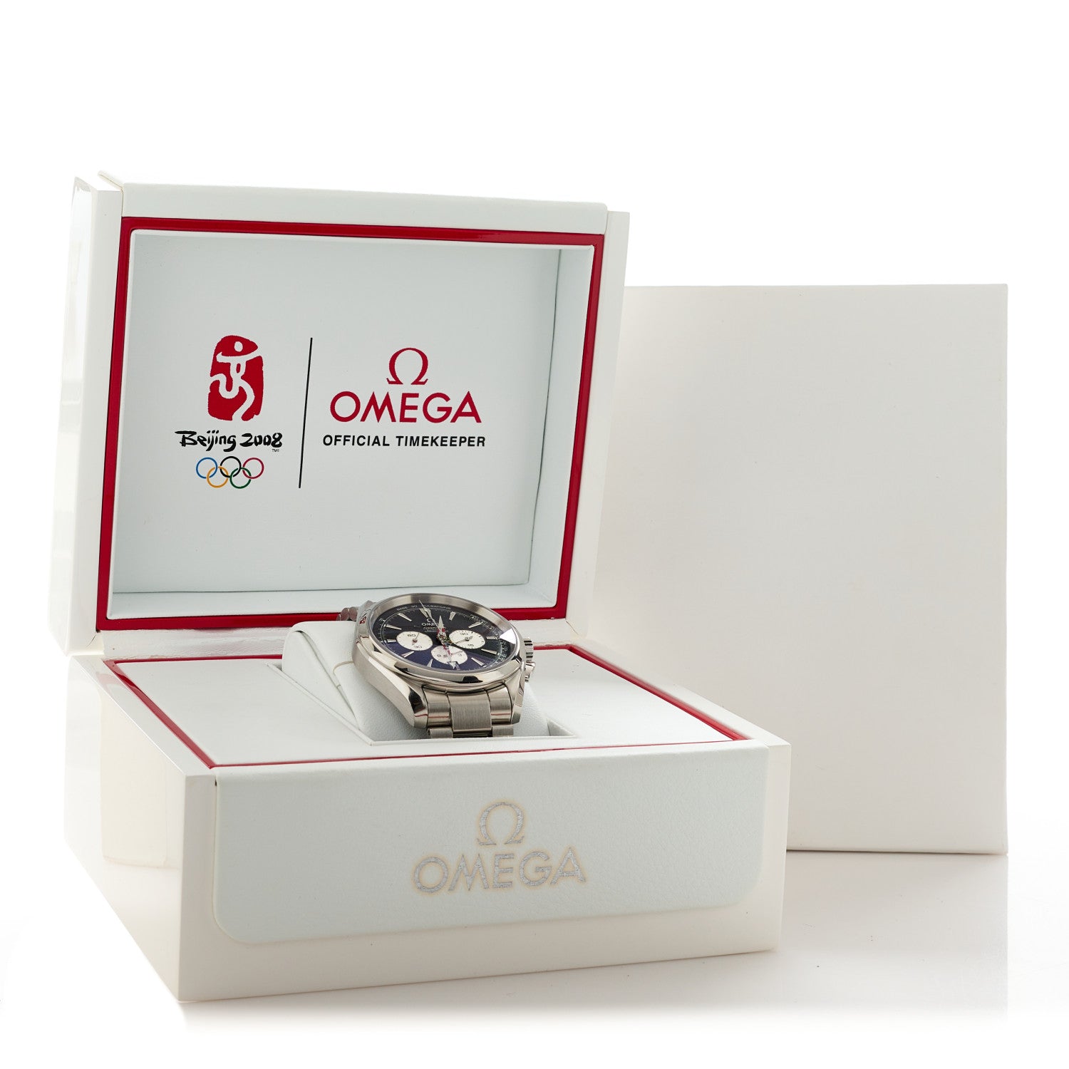Omega Stainless Steel 42mm Speedmaster Aqua Terra Beijing 2008 Olympic Automatic Watch Black 221.10.42.40.01.001 5 of 5