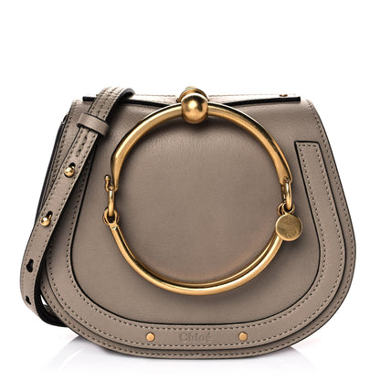 Chloe Calfskin Suede Small Nile Bracelet Bag Motty Grey 1 of 12