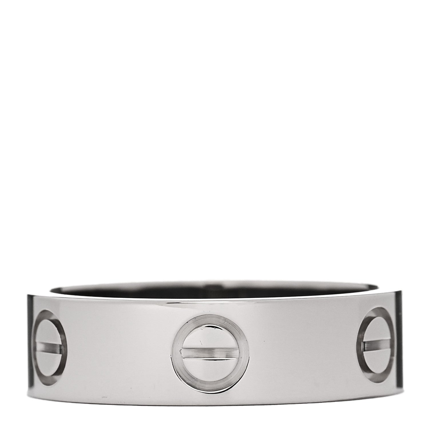 Cartier 18K White Gold 5.5mm LOVE Ring 55 7.25 3 of 4