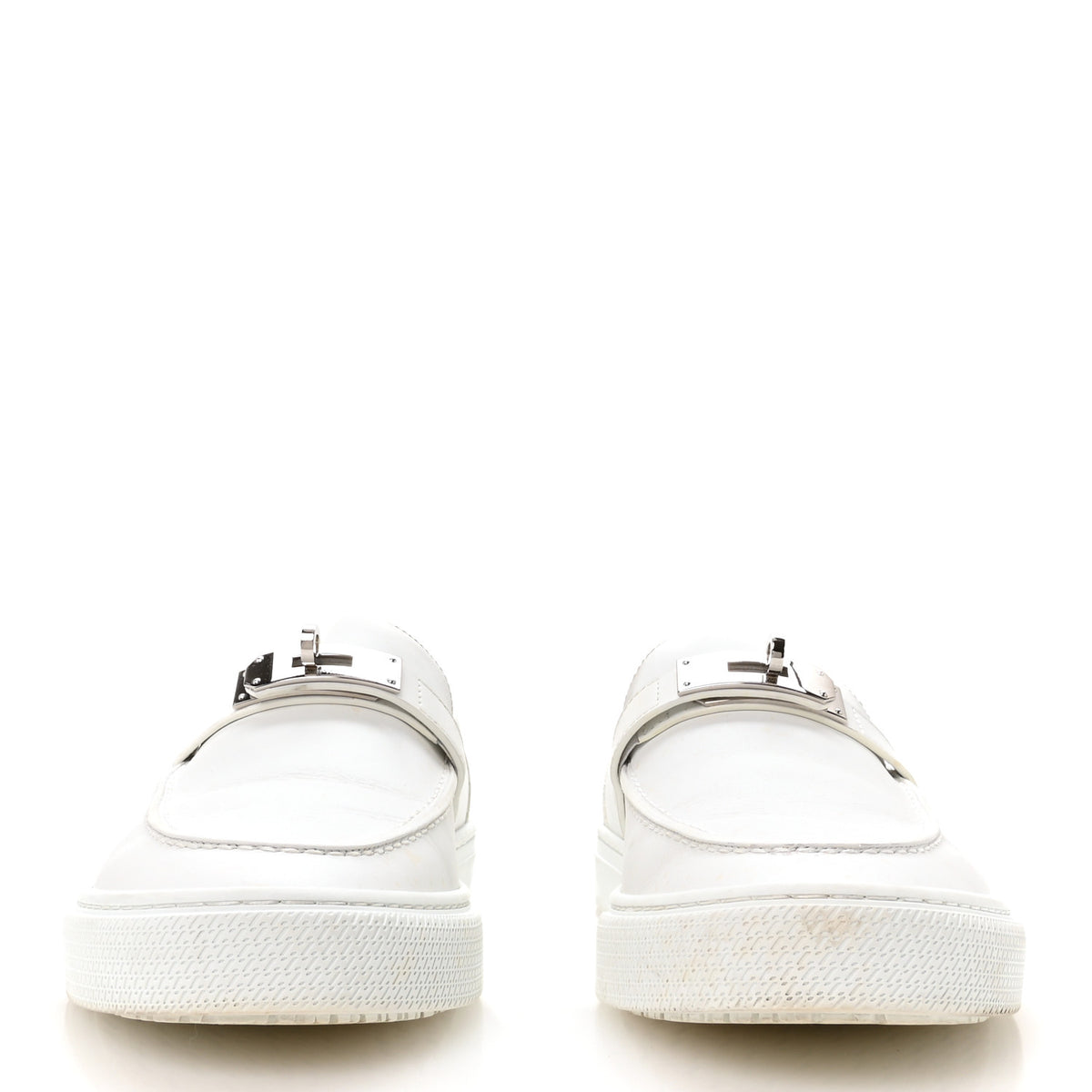 Calfskin Mens Game Slip On Sneakers 42.5 White