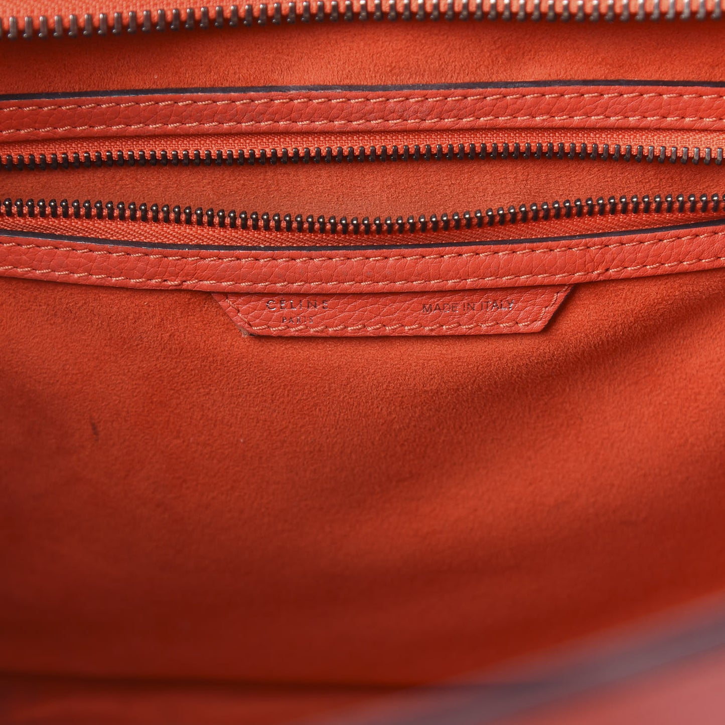 Drummed Calfskin Mini Luggage Coquelicot