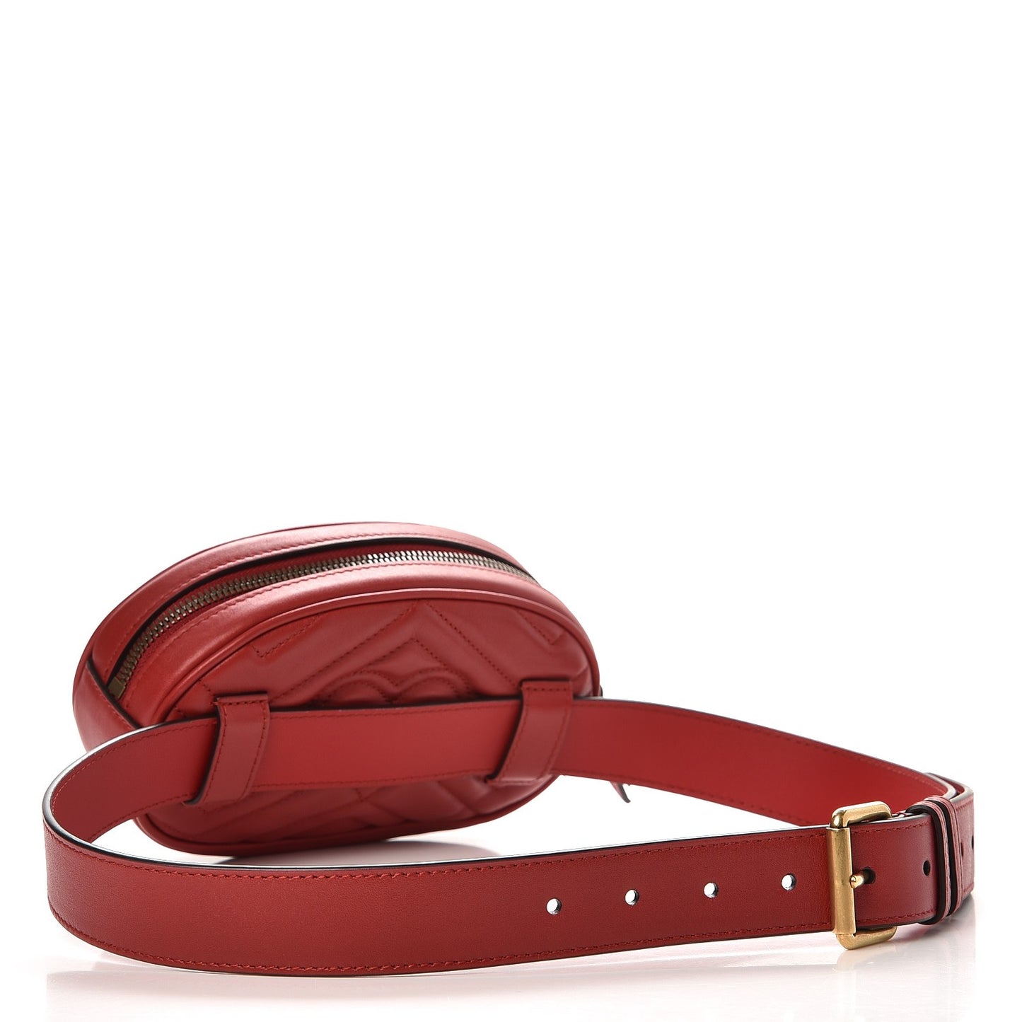 Calfskin Matelasse GG Marmont Belt Bag 85 34 Hibiscus Red